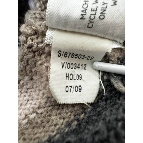 Old Navy Striped Y2K V-Neck Pullover Sweater Medium Retro Knit 09 Cozy Cabincore - Picture 6 of 12